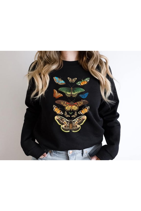 Moth Cottagecore Bug Aesthetic Insect Cottage Core Sweatshirt All Size S-5Xl