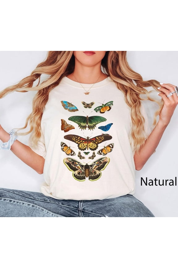 Moth Cottagecore Bug Insect Aesthetic Dark Academia T-Shirt - All Size S-5XL