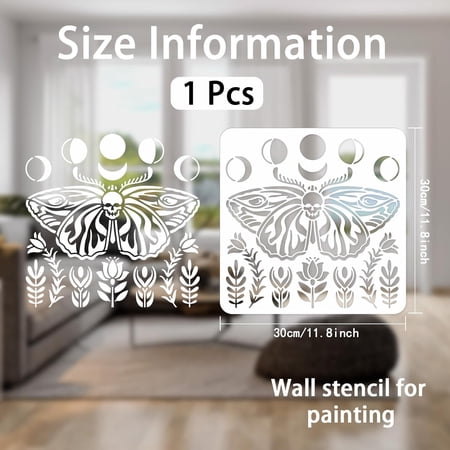 Moth & Flower Stencils