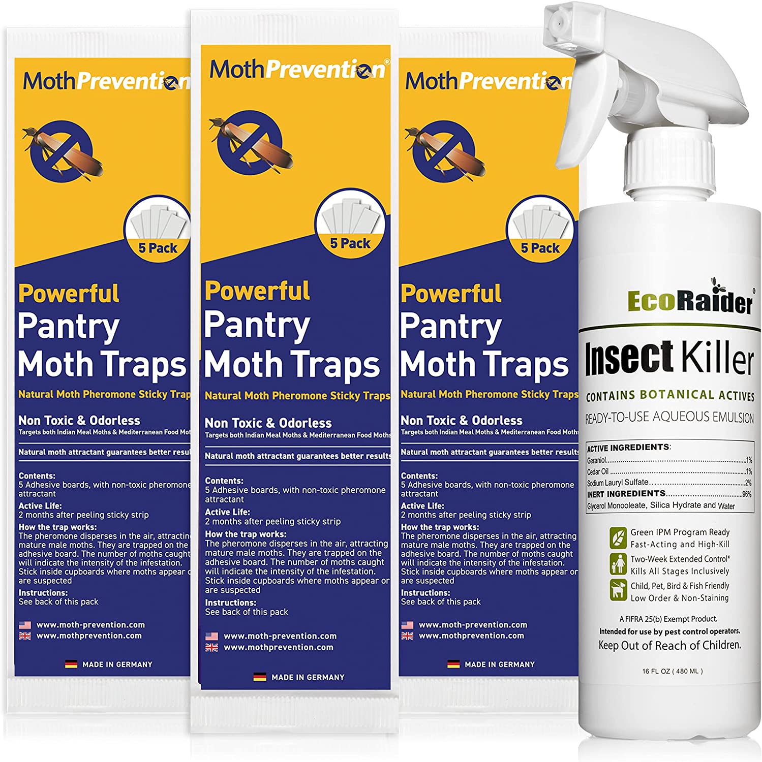 Moth Killer KIT Natural Moth Traps With Pheromones Prime And Moth