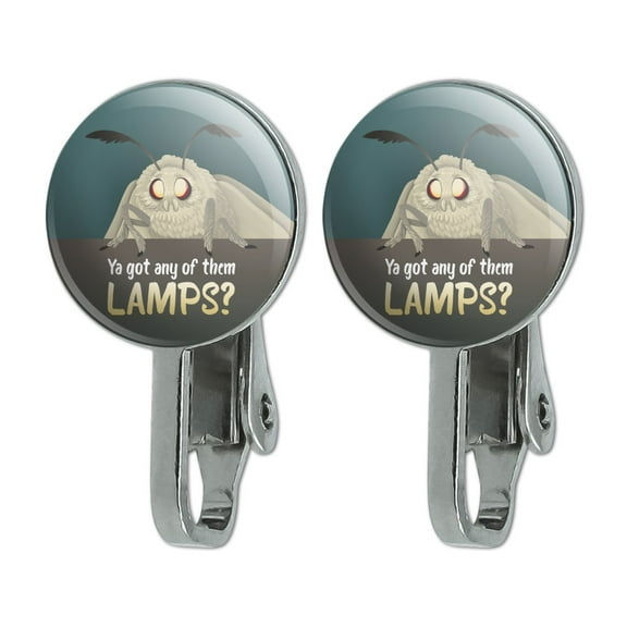 Moth Lamp Meme Novelty Clip-On Stud Earrings