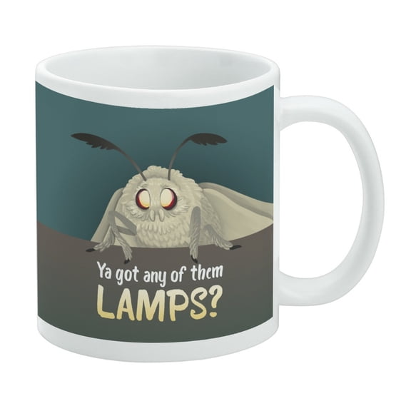 Moth Lamp Meme White Mug