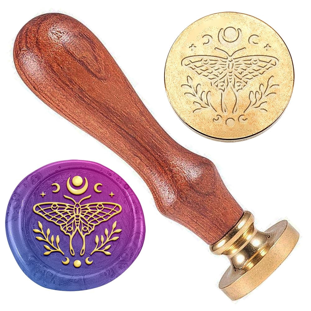 Vintage 3D Embossed Brass Wax Seal Stamp - For Invitations, Letters, Scrapbooking