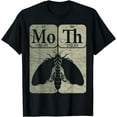 thumbnail image 1 of Moth Periodic Table Elements Entomologist Retro Lepidoptera T-Shirt, 1 of 4