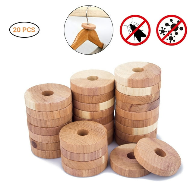 Moth Repellents for Closetsm, 20Pcs Premium Cedar Wood Flower Rings for