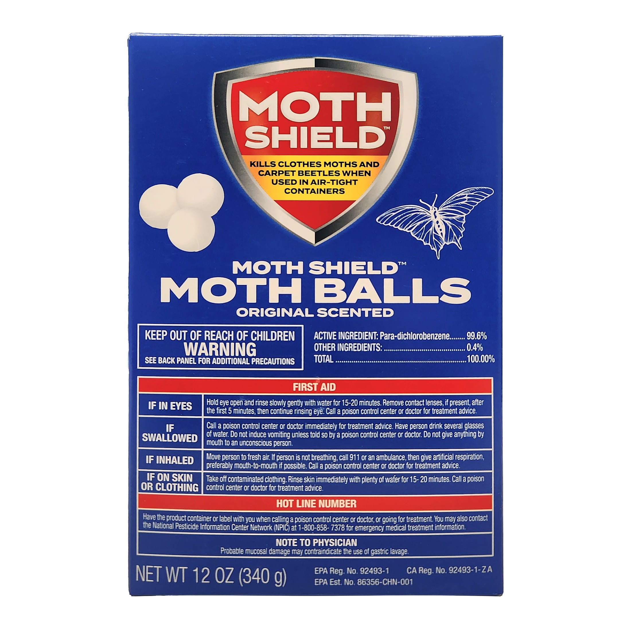 Moth Shield Moth Balls 12 oz., Fresh Linen Scented