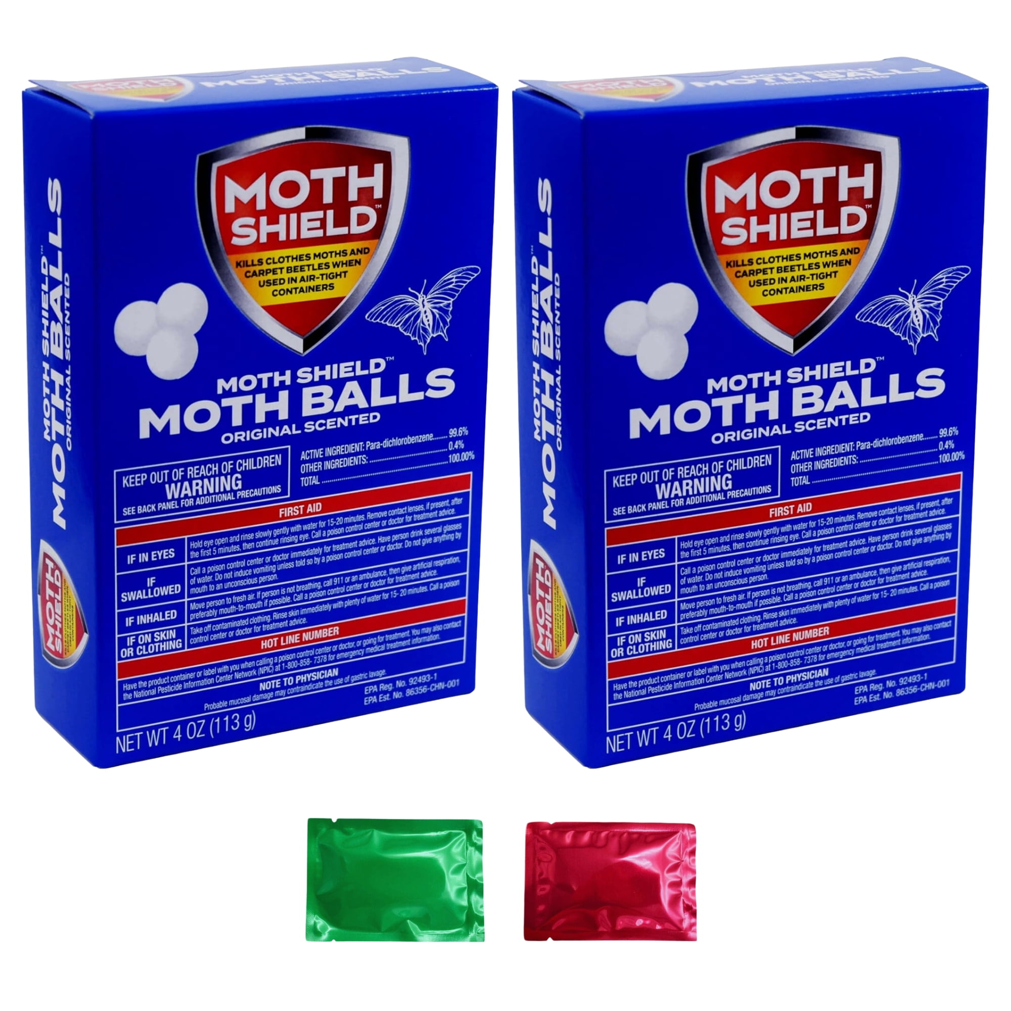 Moth Shield Old Fashioned Original Moth Balls, Scented White Mothballs Kills Clothes Moth