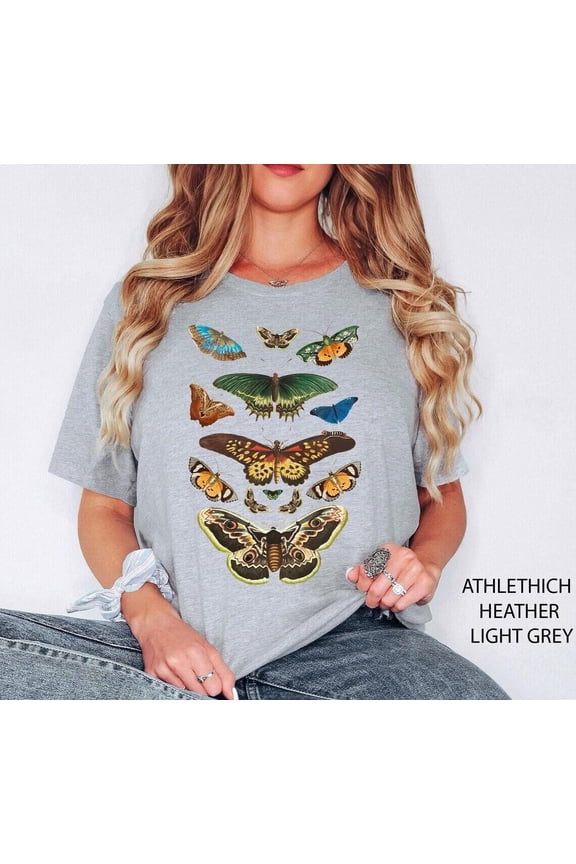 Moth Shirt, Cottagecore Shirt,Bug Shirt, Aesthetic Shirt,Insect Shirt, Moth Tees Cottage Core Shirt, Goblincore Clothing Dark Academia Shirt Sweatshirt All Size S-5XL