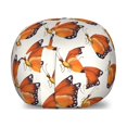 thumbnail image 1 of Moth Storage Toy Bag Chair, Butterflies Pattern Winged Flying Insects Beauty Bugs Happiness Design, Stuffed Animal Organizer Washable Bag, Large Size, Pale Vermilion and Brown, by Ambesonne, 1 of 3
