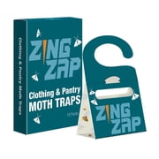 Moth Trap 10-Pack, Slowly Releases Enhanced 2X Pheromones, Lures, Trap & Kill Pantry & Clothes Moths, Food, Wardrobe & Dresser Moth Treatment & Prevention, Odorless, Safe & Eco-Friendly