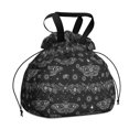 thumbnail image 1 of Moth and Flower Gothic Pattern Drawstring Insulated Lunch Bag for Women, Stain-Resistant Large Lunch Tote with Multi-Pockets for Work Office, 1 of 6
