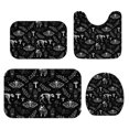 thumbnail image 1 of Moth and Skeleton Gothic Pattern Bathroom Rug Set 4 Piece,Includes Contour,Lid Cover,Bath Mat,Non-Slip Extra Soft Absorbent Washable, 1 of 5