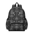 thumbnail image 1 of Moth and Sun Gothic Pattern Cute School Backpack with Padded Back and Adjustable Shoulder Straps 13.4"x11"x4.7", 1 of 5