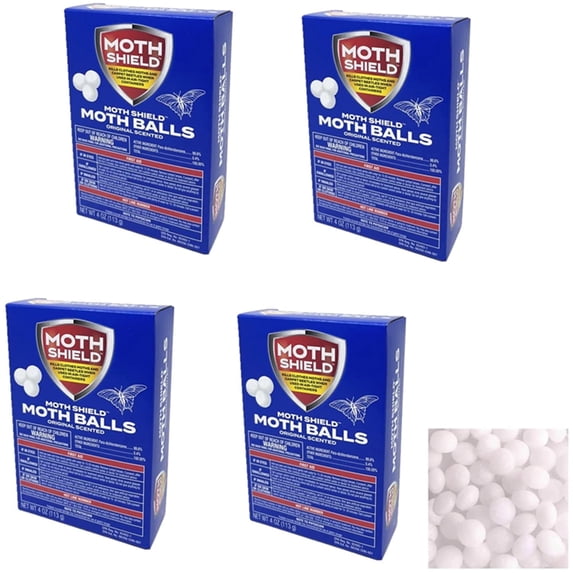 MothShield Original Scented White Moth Balls, 100 Count, 4 Pack