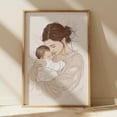 thumbnail image 1 of Mother And Baby Wall Art, Minimalist Decor, For Nursery, Softness Print, Mother'S Day Gift Home Decor #1556, 16x24 UNFRAMED, 1 of 3