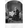 thumbnail image 1 of Mother And Child 1850. N'The Mother'S Blessing.' Mezzotint By Fritz Edwin Jones C1850 After A Painting. Print by, 1 of 1