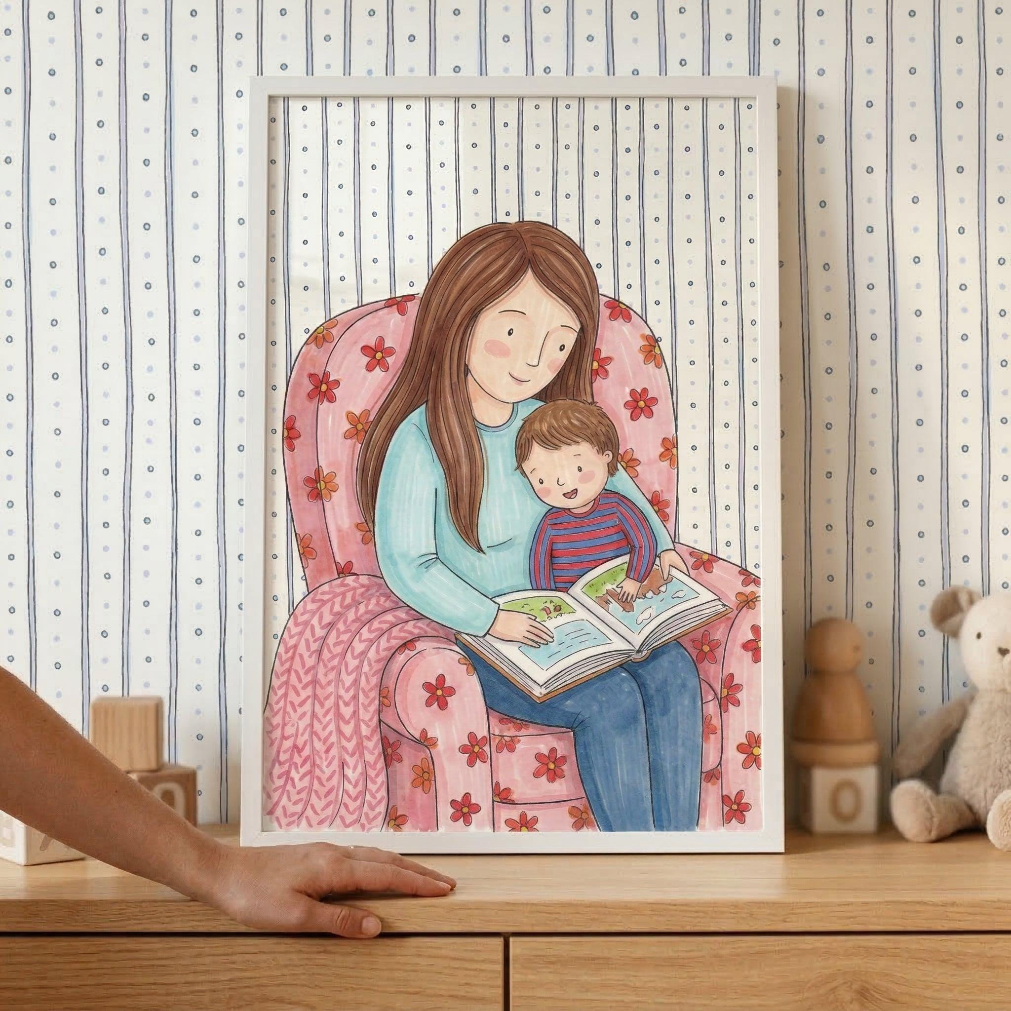 Mother And Son Reading Nook Cozy Family Storytime Decorative Nursery Mother And Son Reading Nook Cozy Family Storytime Decorative Nursery