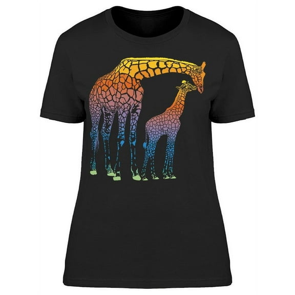 Mother And Young Giraffe T-Shirt Women -Image by Shutterstock, Female 3X-Large