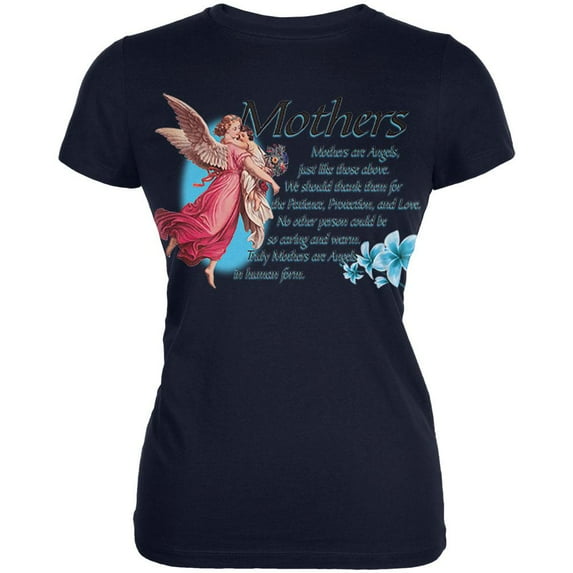 Mother Angel Juniors Soft T Shirt Navy LG