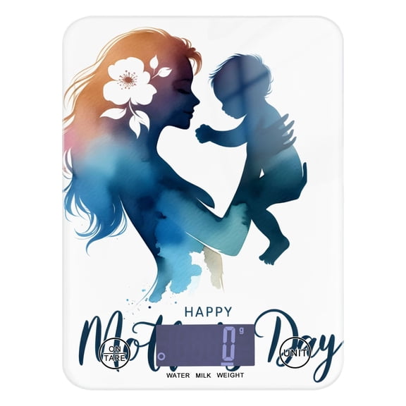 Mother Baby Food Scale Digital Kitchen Scale Waterproof Tempered Glass Tare Function 11 lb for Baking Cooking Meal Prep