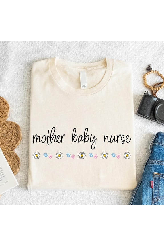 Mother Baby Nurse RN Crewneck Sweater T-Shirt