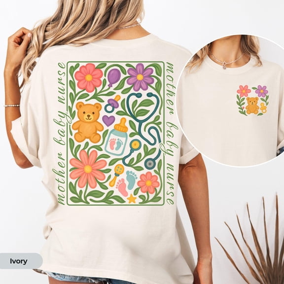 Mother Baby Nurse Shirt Maternity Nurse Tee Ob Obstetrics Nurse Gift Mom Baby Nurse Top Nurse Appreciation Graduation School