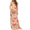 thumbnail image 1 of Mother Bee Maternity Short Sleeve Bodycon Dress with Ruched Side Slits for Baby Shower or Casual Wear, 1 of 4
