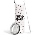 thumbnail image 1 of Mother Birthday Gift,Dog Tumbler with Lid and Straw,20oz Dog Fur Mom Paw Print Animal Stainless Steel Travel CoffeeMug Cup, 1 of 6