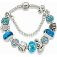 thumbnail image 1 of Mother Charms Bracelet for Women Murano Glass Beads Butterfly Flower Charms Amethyst Bracelets, 1 of 10