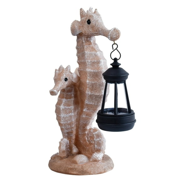 Mother And Child Seahorse Solar Lantern Outdoor Night Light Ocean Theme Garden Corridor Decoration For Indoor And Outdoor Material Coastal Home Decor With Gentle Resilience