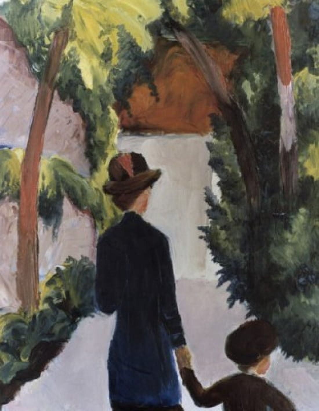 Mother & Child in the Park August Macke (1887-1914German) Kunsthalle Hamburg Germany Canvas Art - August Macke (18 x 24)