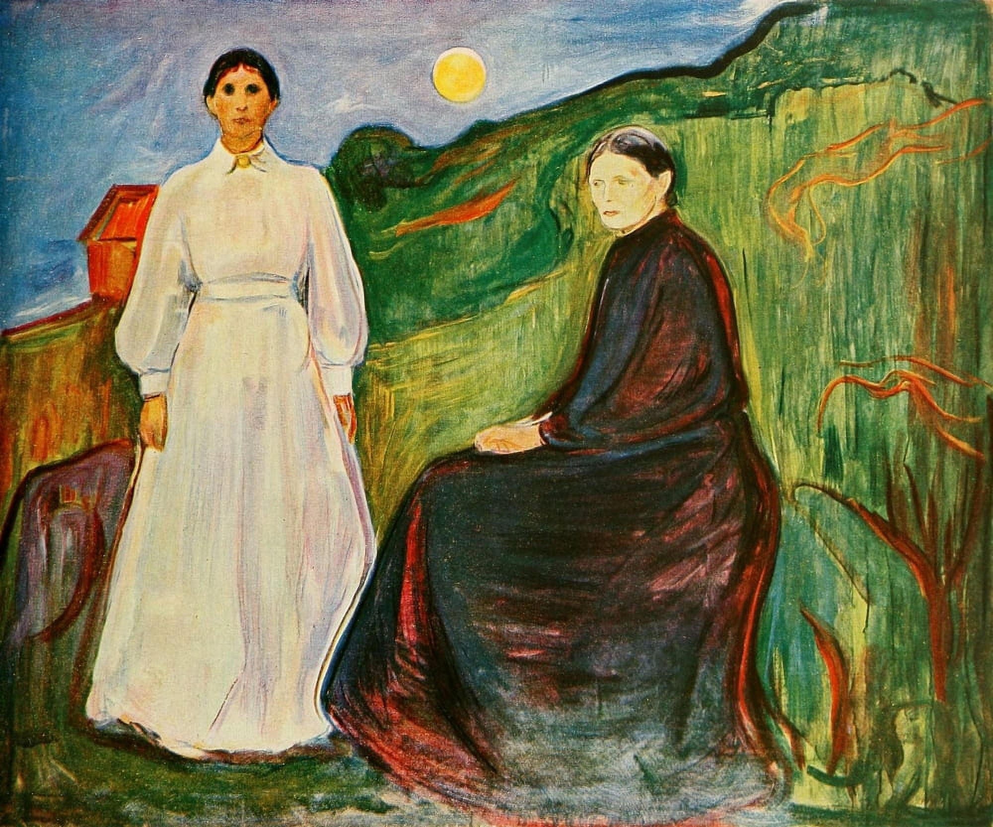 Mother & Daughter 1897 Canvas Art - Edvard Munch (24 x 36)