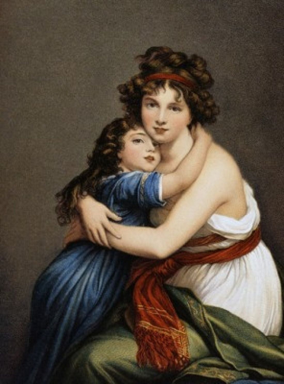 Mother & Daughter After a Painting by Elisabeth Vigee-LeBrun Nostalgia Cards Canvas Art - Elisabeth Vigee-LeBrun (24 x 36)