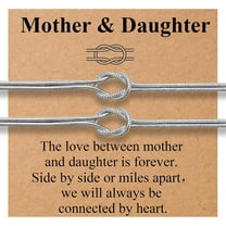 Mother Daughter Bracelets, Aunt and Niece Gifts Mother Day 2Pcs Knot Bracelet for Her Birthday Christmas Graduation