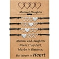 thumbnail image 1 of Mother Daughter Bracelets Set for 2 3 4 Christmas Gifts for Mom from Daughter Mommy and Me Matching Heart Wish Bracelets, 1 of 1