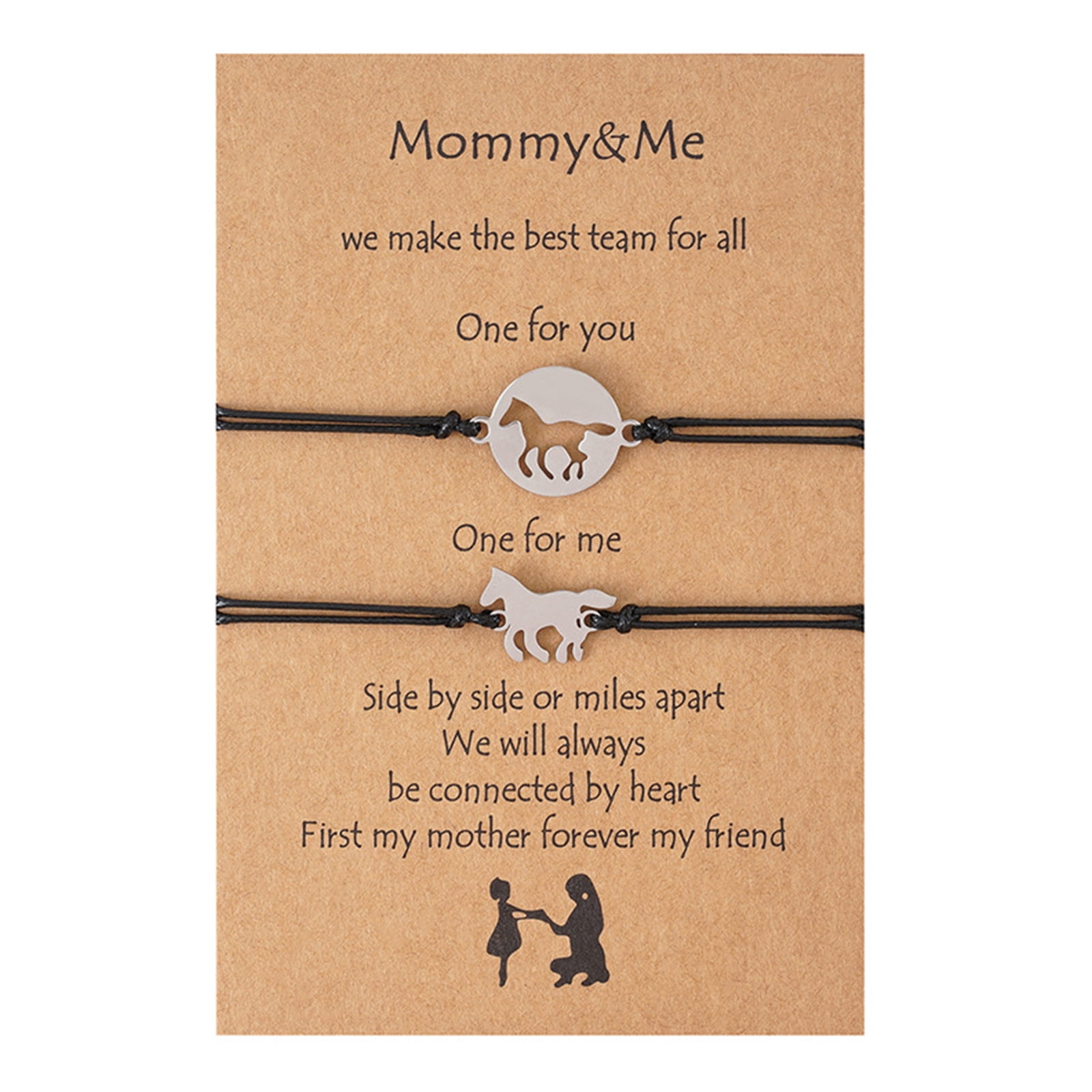 Mother Daughter Bracelets Set for Mommy & Me Matching Horse for Wish ...
