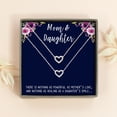 thumbnail image 1 of Mother and Daughter Christmas Card Necklace Jewelry Gift Set - Jewelry Gift Set - Gift for Her - Gift for Mom and Daughter - Holiday Matching Heart Necklace, 1 of 4