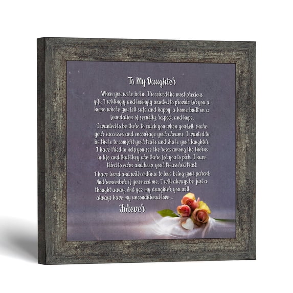 Daughter Poem Frame, Mother's Day Sentimental Keepsake