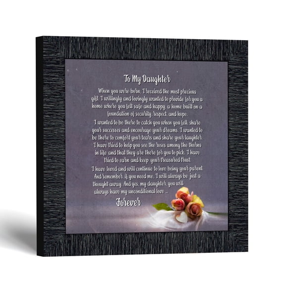 Daughter Poem Frame, Mother's Day Sentimental Keepsake