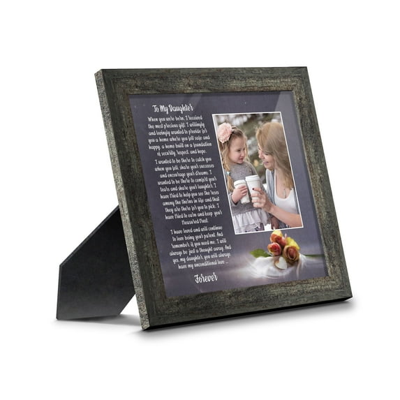 Mother Daughter Gift from Mom, Dad to Daughter Gifts, Birthday Gift for Daughter Adult, Picture Frame Gift for Daughter from Mom, To My Daughter Framed Poem to add to a Daughter Birthday Card, 6335BW
