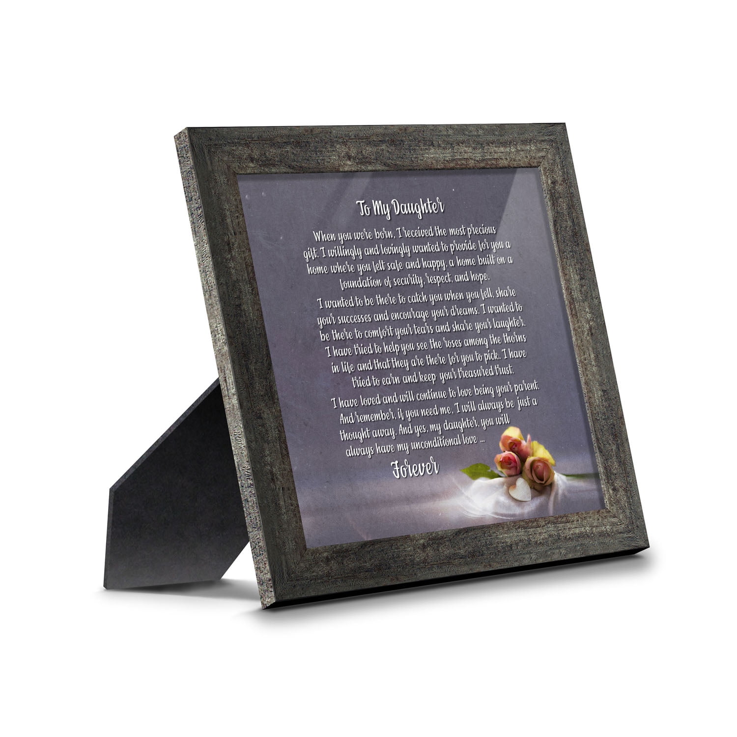 to My Daughter, Gift to My Daughter from Mom or Dad, Picture Framed Poem, 6x12 7340, Brown