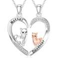 thumbnail image 1 of Mother Daughter Matching Necklace Set for 2 925 Sterling Silver Llama Alpaca Necklace for Women Mom Mama Gifts Jewelry, 1 of 10