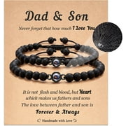 WONDERSHE Mother Daughter/Mother Son/Dad Daughter/Dad Son Bracelets, 100 Languages I Love You Bracelets Mother Daughter Gifts