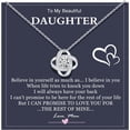 thumbnail image 1 of Mother Daughter/Mother in Law Love Knot Necklace, Wedding Christmas Birthday Gifts for Grandma, Step Mom, Mother in Law, Mother of the Groom, 1 of 12