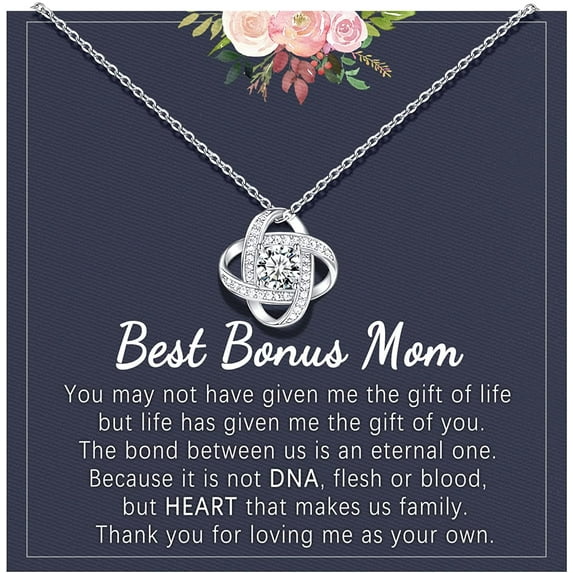 Mother Daughter/Mother in Law Love Knot Necklace, Wedding Christmas Birthday Gifts for Grandma, Step Mom, Mother in Law