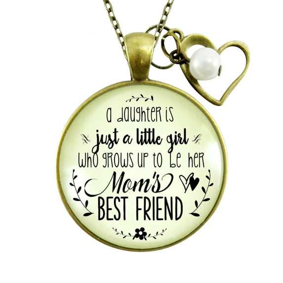 Mother Daughter Necklace Friendship Gutsy Goodness Female Adult Bronze Metal Jewelry