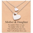 thumbnail image 1 of Mother Daughter Necklace Set for 2/3 Mothers Day Gifts for Mom Daughter Matching Heart Jewelry Mom Gifts from Daughters Birthday Gifts for Daughter Women, 1 of 5