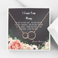 thumbnail image 1 of Mother Daughter Necklace - Two Rose Gold Infinity Double Circles, Mothers Day Jewelry Birthday Gift with Gift Box and Box [Rose Gold Infinity Rings, No-Personalized Card], 1 of 14