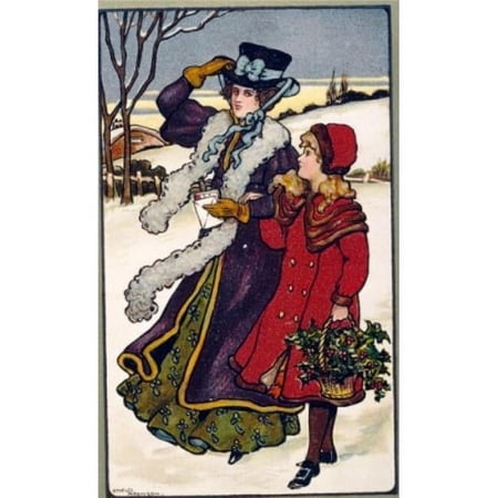 Mother & Daughter Nostalgia Cards Poster Print - 18 x 24 in.