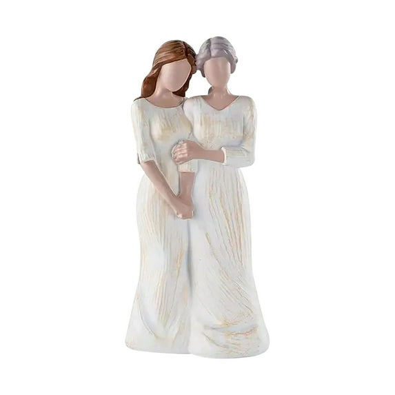 Mother-Daughter Resin Keepsake Decor - 8x6in Handcarved Family Bond Sculpture | Hypoallergenic Home Decoration Gift for Sisters/Mom (Birthday/Wedding/Christmas)